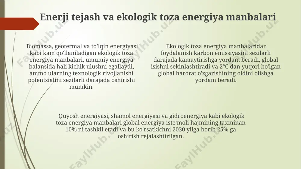 hil maydonlar va sog'lom turmush tarzining o'zaro bog'liqligi toza havo va tabiat bilan aloqa qilish immunitet tizimini mustahkamlaydi, yuqumli kasalliklar xavfini 30% ga kamaytiradi va umumiy farovonlikni yaxshilaydi. 2019 yildagi tadqiqotlar shuni ko'rsatdiki, yashil maydonlarga yaqin joylashgan maktablarning o'quvchilarining diqqat-e'tibor darajasi 10% yuqori va akademik ko'rsatkichlari yaxshiroq. yashil maydonlarga yaqin yashovchi odamlarning yurak-qon tomir kasalliklari xavfi 15% ga kamroq ekanligi ilmiy tadqiqotlar bilan isbotlangan. bu, jismoniy faollikning oshishi va stress darajasining pasayishi bilan bog'liq. ekologik ong va atrof-muhitni muhofaza qilish tabiatda bioxilma-xillikni saqlash uchun kamida 10 ta mahalliy o'simlik turi ekish, ekologik muvozanatni tiklashga va hayvonot dunyosini qo'llab-quvvatlashga hissa qo'shadi. sog'lom turmush tarzi ekologik iz qoldiqlarini 30% ga kamaytirishi mumkin, bu esa tabiiy resurslarni tejash va ifloslanishni kamaytirishga yordam beradi. atrof-muhitni muhofaza qilish uchun 5r qoidasiga (rad etish, qayta ishlatish, qayta tiklash, qayta ishlanish, qayta o'zgartirish) amal qilish orqali chiqindilar miqdorini 70% ga qisqartirish mumkin. uy sharoitida ekologik toza muhitni …