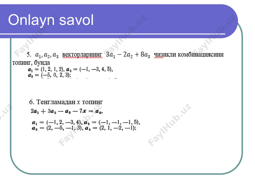 vektor fazolar va ularning xossalari - Page 5