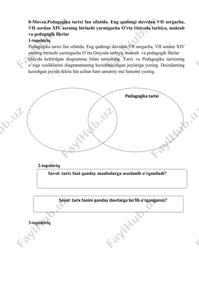 pedagogika tarixi — DOCX
