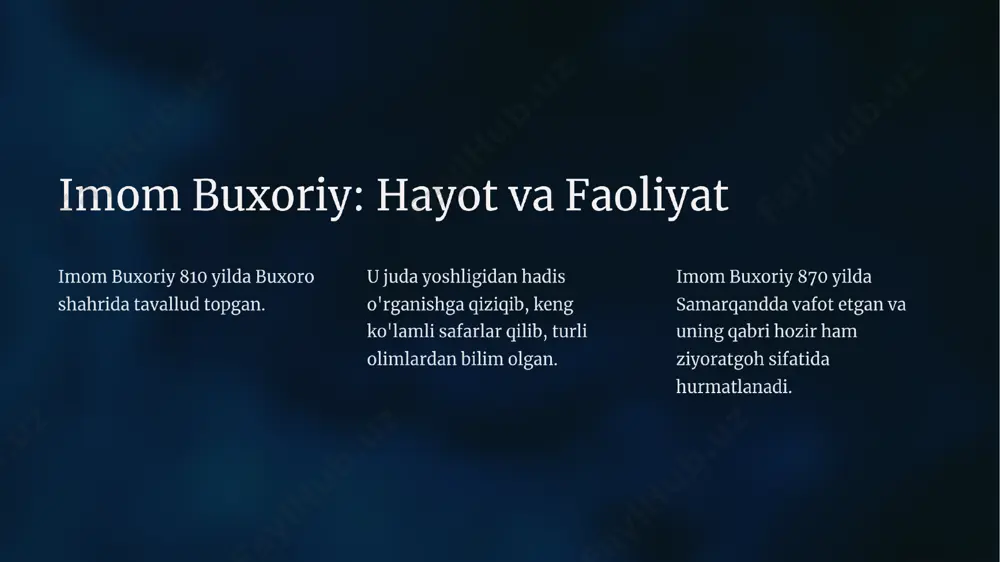 imom buxoriy va imom termiziy: hadis ilmining buyuk ustunlari - Page 2