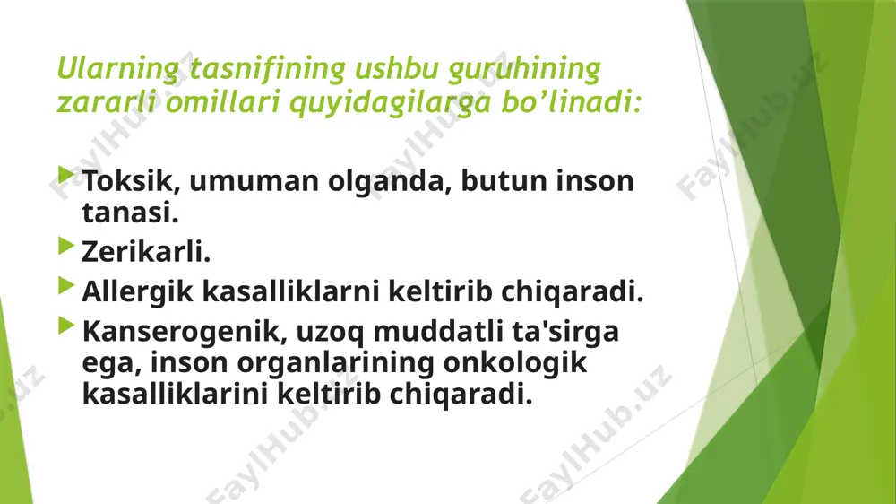 kimyoviy omillar va gigiyenik baho - Page 4