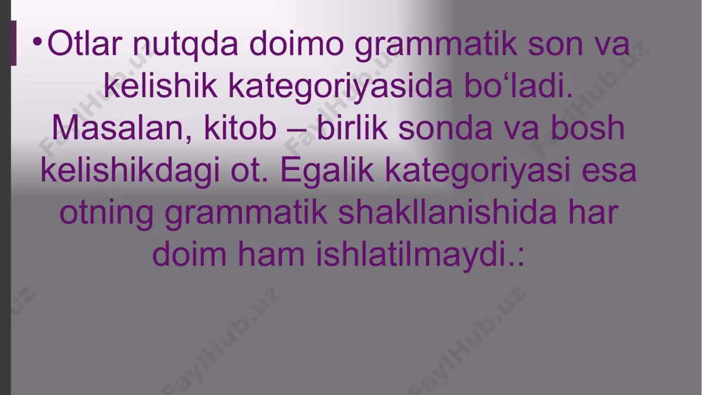 ot turkumining son kategoriyasi; otlarning nokategorial shakllari - Page 3