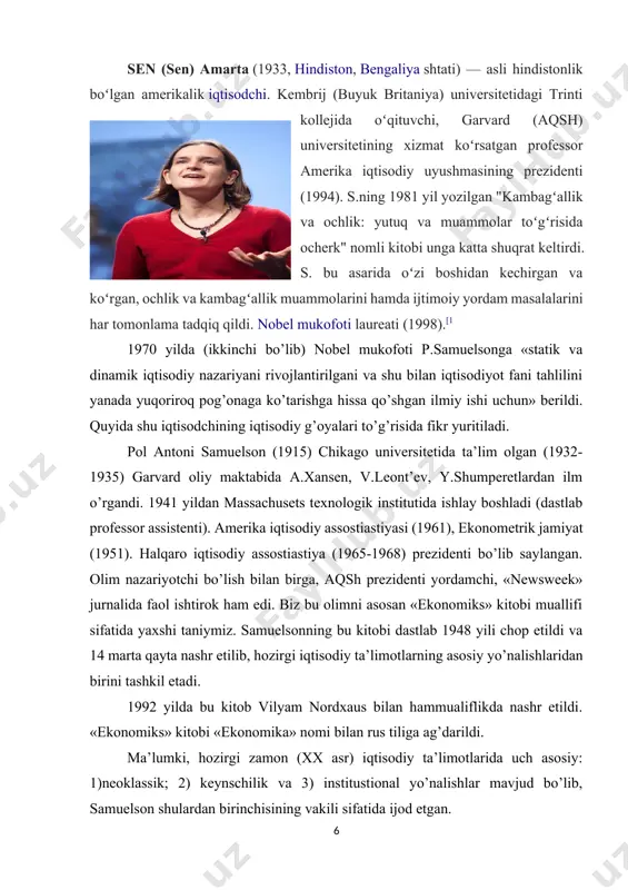 iqtisodchisi, massachusets texnologiya instituti professori (aqsh). 2019 yilgi alfred nobel memorial iqtisodiy mukofoti "global qashshoqlikka qarshi kurashga eksperimental yondoshganligi uchun" laureatipol robert milgrom (1948 yil 20-aprelda tug'ilgan [1], detroyt, michigan) - amerikalik iqtisodchi, iqtisodiyot bo'yicha nobel mukofoti sovrindori (2020) (robert uilson bilan birgalikda) "xarobalar auktsionlari nazariyasini takomillashtirgani va ularning yangi ixtirolari uchun" formatlari "deb nomlangan. pol maykl romer (1955 yil 7-noyabrda tug'ilgan, denver, kolorado) - amerikalik iqtisodchi. 2002 yilda recktenwald mukofoti sovrindori, jahon bankining bosh iqtisodchisi [1] (2016 - 2018 yil yanvar). nyu-york universiteti biznes maktabi iqtisodiyot professori. "innovatsiya va iqlimni o'sish iqtisodiyotiga qo'shganligi uchun" (uilyam nordxaus bilan), iqtisodiyot bo'yicha 2018 yilgi nobel mukofoti sovrindori, "texnologik innovatsiyalarni uzoq muddatli makroiqtisodiy tahlilga qo'shilishi uchun" qismida. insoniyatning uzoq yillik rivojlanish tarixi fan va jamiyat o’rtasida murakkab munosabotlar va bir biri bilan juda qattiq o’zaro bog`lanishning mavjudligini ko’rsatadi. ilgarilari fan insoniyat taraqqiy etishida jamiyatning kundalik xayotida unchalik katta qiziqish uyg`otmagan. buyuk kashfiyotlargina onda-sonda …