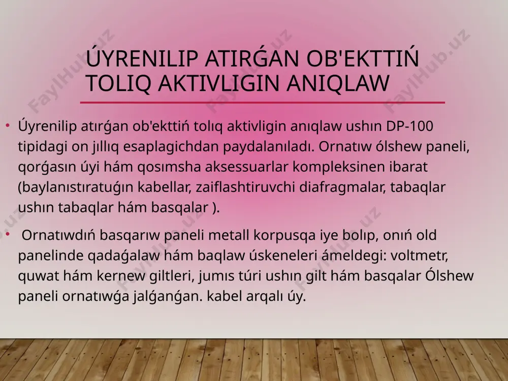 dp-100 radiometri tayarlaw ham isletiw qag’iydalari - Page 5
