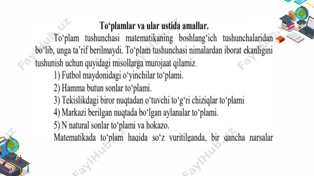 to’plamlar ustida amallar. - Page 2