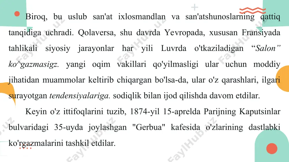 san'atda oqim va yo'nalishlar 7-sinf - Page 5