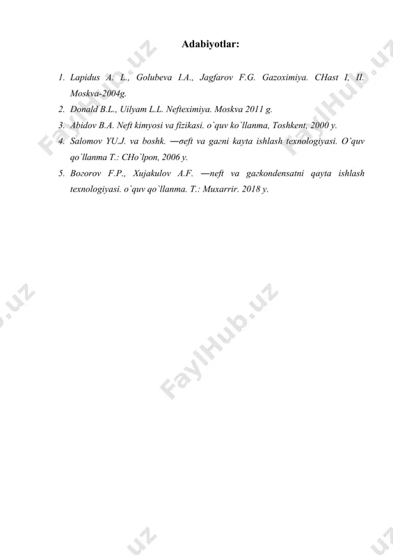 neftni destruktiv qayta ishlash jarayoni - Page 5