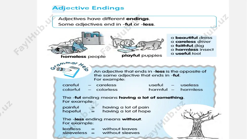 the adjectives and their classifications - Page 3