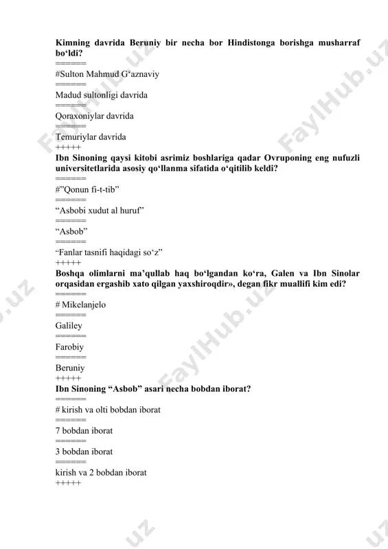 umboldt ====== kant ====== gegel +++++ qaysi olim biologiya erishgan yutuqlardan ilhomlangan holda biologiya qonunlarini tilshunoslikka tatbiq etib, tillarning morfologik tasnifini e’lon qildi? ====== # a.shleyxer ====== v.gumboldt ====== kant ====== gegel +++++ shleyxer ma’no va munosabatni ifodalashiga ko‘ra dunyo tillarini nechta turga ajratadi? ====== # uch ====== ikki ====== to‘rt ====== sakkiz +++++ a.a.potebnyaning butun ilmiy va mehnat faoliyati qaysi universitet bilan bog‘langan? ====== # xarkov universiteti ====== berlin universiteti ====== oksford ====== kazan universiteti +++++ boduen de kurtene o‘z ilmiy faoliyatining ilk davridayoq qanday muammoga e’tibor qaratdi? ====== # fonetika ====== grammatika ====== morfologiya ====== sintaksis +++++ boduen de kurtene qaysi maqolasida tipologik tajribalari asosida hosil qilingan xulosalarini bayon etadi? ====== # “tillar tasnifi haqida” ====== “fonema” ====== “slavyan tillari qiyosiy grammatikasining ayrim bo‘limlari” ====== “til tarixi tamoyillari” +++++ ferdinand de sossyur tilshunoslik tarixining uch taraqqiyot bosqichini ko‘rsatadi. u ilk bosqichni qanday davr deb nomlaydi? ====== # “grammatika …