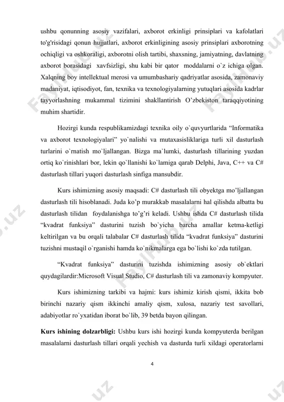 lpc, c#, php, python, perl, verilog va c-shell shular jumlasidan. kompyuter tillari oʻz-oʻzidan emas, balki oʻzaro bir-biriga bogʻliqlikda mavjud boʻladi. har qanday yangi til u yoki bu shaklda oldingi yaratilgan tillarning xossalarini oʻziga meros qilib oladi, yaʼni ketma-ketlik prinsipi amalga oshiriladi. natijada bitta tilning imkoniyatlari boshqalari tomonidan foydalaniladi (masalan, yangi xususiyatlar mavjud kontekstga birlashtiriladi, tilning eski tuzilishlari esa oʻchirib yuboriladi). kompyuter tillarining evolyutsiyasi shunday tarzda roʻy beradi va dasturlash mahorati takomillashtiriladi. c# tili yuqoridagilardan istisno emas, u boshqa dasturlash tillarining koʻplab foydali imkoniyatlarini meros qilib oldi va dunyoda eng koʻp qoʻllaniladigan ikkita kompyuter tillari — ci, c++, shuningdek java tili bilan uzviy bogʻliqdir. c# tili 1972 yilda nyu-djersi shtatining myurrey-xill shahrida bell laboratories kompaniyasining tizimli dastur tuzuvchisi dennis richie tomonidan yaratilgan. bu til oʻzini shunchalik yaxshi koʻrsatdiki, oxir oqibatda unda unix operatsion tizimlarining 90 % yadro kodlari yozildi (oldin quyi darajadagi til assemblerda yozilgan). c# ning vujudga kelishidan oldinroq yaratilgan …