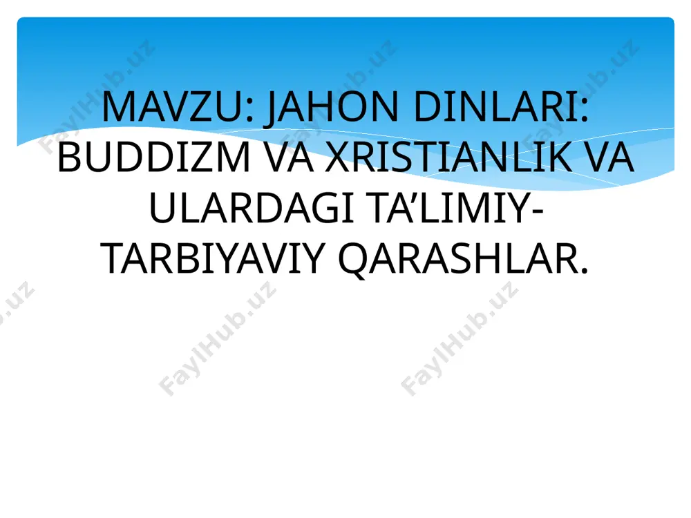 katlaridagi buddizm ta’limotini o‘rganish u yerdagi siyosiy-iqtisodiy, ma’naviy madaniyatini tushunishning asosiy omillaridan hisoblanadi. bu davlatlarda buddizm qoida va an’analari buddizmga e‘tiqod qiluvchilar nazarida markaziy hukumat qonunlaridan ko‘ra ustun turadi. bu narsa zamirida buddizmning potensial kuchi yotadi. buddizm asoschisining shaxsi. buddizm asoschisi haqiqiy tarixiy shaxsdir. bu ko‘plab buddizm bilan shug‘ullangan tadqiqoti olimlar bizgacha yetib kelgan manbalar asosida isbot qilganlar. buddizm asoschisi haqida xabar beruvchi folklor va badiiy adabiyotlar uni siddxarta, gautama, shakyamuni, budda, tadxagata, djipa, bxagavan kabi ismlar bilan zikr etadilar. bu ismlarning ma’nolari quyidagicha: siddxartxa - shaxsiy ismi, gautama - urug‘ ismi, shakyamuni - shaklar yoki shakiya qabilasidan chiqqan donishmand, budda - nurlangan, tadxagata - shunday qilib shunday ketgan, djina - g‘olib, bxagavan - tantana qiluvchi. bu ismlar ichida eng mashhuri budda ismi bo‘lib, shu ismdan uning dinga buddizm nomi berilgan. hozirgi kunda buddaning beshta biografiyasi ma’lumdir: “maxavostu” - eramizning ii asrida yozilgan, “lalitavistara” - eramizning ii-iii asrlarida yuzaga kelgan, …