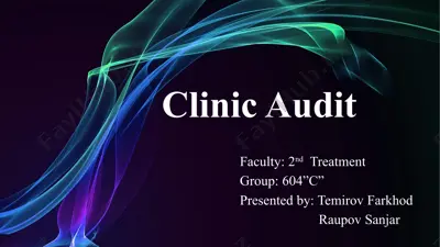 clinic audit — PPTX