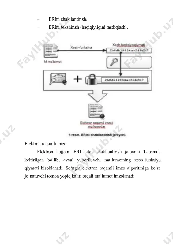 elektron raqamli imzo nimaga kerak? elektron raqamli imzo yordamida elektron hujjatlarni imzolash, masofadan turib davlat xizmatlaridan foydalanish mumkin. elektron raqamli imzo noyobligi, nusxa olish ya’ni ko‘paytirib bo‘lmasligi bilan, hujjatni imzolagan shaxsni tasdiqlashi bilan, qalbakilashtirishning imkonsizligi bilan o‘ziga xosdir. elektron raqamli imzo nimaga kerak va undan foydalanish muddati qancha? misol uchun, uning yordamida bugun yagona bportal orqali ko‘rsatilayotgan 240 dan ziyod interaktiv xizmatlardan foydalanish mumkin. eri kaliti foydalanuvchisi o‘zining kalitidan 24 oy muddat mobaynida foydalana oladi. uni uzaytirish uchun siz elektron raqamli imzo kalitini olingan ro‘yxatga olish markaziga murojaat qilishingiz zarur. elektron raqamli imzo kimlarga beriladi? eri kalitlarning sertifikatlari yuridik va jismoniy shaxslarning murojaatlari bo‘yicha beriladi. murojatt qilgan shaxs ro‘yxatdan utish va eri kalitining sertifikatini olish uchun soliq xizmatlari organlarida hisobda turishi zarur (soliq to‘lovchining identifikatsiya raqami - stirbo‘lish kerak) elektron raqamli imzoni qayerdan olish mumkin? bugungi kunga kelib, 6 ta rasmiy davlat ro‘yxatidan o‘tgan (amaldagi) elektron raqamli imzo kalitlarini ro‘yxatga …