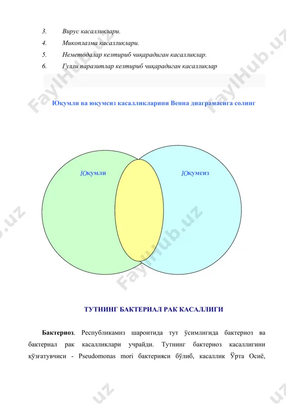 сарғиш ёпишқоқ модда билан қопланади. кучли зарарланган барглар сарғайиб кейинчалик тушиб кетади. касалланган новдаларда эса қорамтир доғлар ҳосил бўлади. куртаклар эса қорайиб қурийди. касаллик қўзғатувчиси кислота ва қуёш нурига чидамли, касаллик қўзғатувчилари ўсимликка барг оғизчалари, новдадаги ёриқлар ва ўсиш нуқтаси орқали киради. касаллик белгилари ўсимлик турига қараб 4-18 кунда намоён бўлади. касалликнинг тарқалишига касалланган новда, барг, кўчат, ўсимлик қолдиғи асосий восита ҳисобланади. тут дарахтини бактериоз билан касалланиш даражасига қараб 3 гуруҳга бўлинади. кениру - нави 2 баллга касалланади - 50 фоиз. кокосу70, кокосу-13, сиозисо, фусамаро, кокросо навлари - 1 баллга касалланади - 1-34 фоиз, хасак, ўзбекистон, восток, санииш навлари кам касалланади. тутнинг бактериоз билан касалланишини хисобга олиш учун тутзордаги барча дарахтларни қаторасига кузатиш ёки хар бешта дарахтни ўтказиб хисоблаш усули фойдаланилади.бунинг учун касалланиш даражаси балл билан белгиланади: 1 балл баргларда ва новдада қисман доғлар пайдо бўлган; 2 балл новданинг юқоридаги бештадан барглари касалланган; 3 балл новданинг юқоридаги баргларнинг барчаси касал …