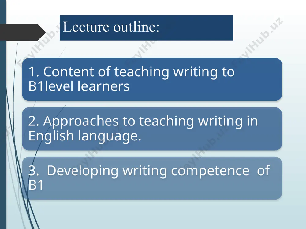 f teaching writing to b1 level learners the students must obtain the following skills: a) to describe events or facts; b)to send and ask information in the extended form; c)to express opinions, arguments; d) to comment events and facts using argumentative statements e)to write a plan and notes for an oral message; f)to fix a factual information during reception of oral and printed text; g)to write a composition and essay. h)to write a composition and essay overall written production b1 can write straightforward connected texts on a range of familiar subjects within his field of interest, by linking a series of shorter discrete elements into a linear sequence. 8 overall interaction and correspondence (cefr description) b1 can convey information and ideas on abstract as well as concrete topics, check information and ask about or explain problems with reasonable precision. can write personal letters and notes asking for or conveying simple …