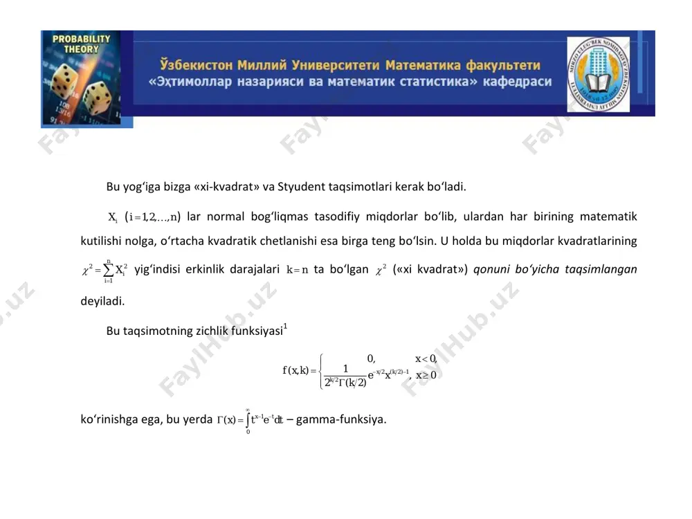 parametrlarni ishonchli oraliq usuli bilan baholash - Page 4