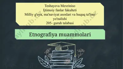 etnografiya muammolari slayd — PPTX