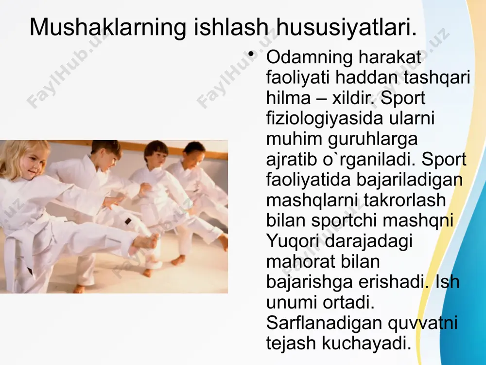 va fiziologik funktsiyalar ishdan oldingi holatga qaytadi. start holatining fiziologik siljishlarning darajasi bajariladigan ishning harakteriga bog`liq bo`ladi. ba`zi ilmiy dalillarga ko`ra start oldi holatidagi reaktsiyalar bajariladigan ishlarga xos xususiyatga ega bo`ladi. masalan: bokschilarda katta hajmidagi ishlarni bajarish oldidan tomir urushi, qon bosimi va gaz almashinuvining ko`proq o`zgarishi, kam hajmdagi ish oldidan esa kamroq o`zgarishi aniqlangan. start oldi holatida yuzaga keladigan reaktsiyalar shartli reflektor mehanizmiga ega. shuning uchun ham start oldi holatining qanday darajada o`tishi sprotchining malakasiga, o`tkaziladigan musobaqaning qanday bo`lishiga, raqiblarning malakasiga, sportchining individual xususiyatlariga, oliy asab faoliyatining tipiga va boshqa faktorga bog`liq bo`ladi. . start oldi reaktsiyasining rivojlanishiga organizmning qanday yoshdaligi ham ta`sir ko`rsatadi. usmir yoshdagi ba`zi bir shartli reflektor funktsiyalarining start oldi holatidagi o`zgarishlari kattalardagiga qaraganda bir muncha keskin bo`lishi mumkin. sportchilarda start oldi harakatning 3 hil shakli ko`rinishi aniqlangan: bular jangovor tayyorlik, start oldi hayajoni va start oldi apatiyasidir. start oldi holatining bu turlari markaziy asab sistemasidagi …
