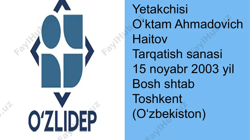 osiy kengashining navbatdagi v majlisida teshaboev muxammadyusuf mutalibjonovich tadbirkorlar va ishbilarmonlar harakati — oʻzbekiston liberal-demokratik partiyasi siyosiy kengashi ijroiya qoʻmitasi raisi etib saylandi 2016 yil 22 yanvar — tadbirkorlar va ishbilarmonlar harakati — oʻzbekiston liberal-demokratik partiyasi siyosiy kengashi ijroiya qoʻmitasi va uning oliy majlis qonunchilik palatasidagi fraksiyasining qoʻshma majlisi boʻlib oʻtdi. unda oʻzbekiston respublikasi prezidenti islom karimovning mamlakatimizni 2015 yilda ijtimoiy-iqtisodiy rivojlantirish yakunlari va 2016 yilga moʻljallangan iqtisodiy dasturning eng muhim ustuvor yoʻnalishlariga bagʻishlangan vazirlar mahkamasining kengaytirilgan majlisidagi maʼruzasidan kelib chiquvchi partiyaning ustuvor vazifalari muhokama qilindi. 2016 yil 16 aprel — tadbirkorlar va ishbilarmonlar harakati — oʻzbekiston liberal-demokratik partiyasi siyosiy kengashining navbatdagi yigʻilishi boʻlib oʻtdi. unda „sogʻlom ona va bola yili“ davlat dasturidan kelib chiqadagan partiyaning ustuvor vazifalari, partiyaning oʻtgan yilda amalga oshirgan ishlari hamda 2016 yilga moʻljallangan amaliy chora-tadbirlar kompleks harakat dasturiga oʻzgartish kiritish masalalari muhokama qilindi. image1.png image4.jpeg image5.png image6.jpeg image7.jpeg image8.jpeg image9.png