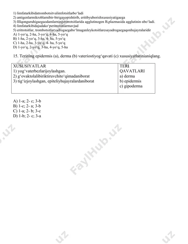 biologiya fanini o‘zlashtirish test savollar to‘plami - Page 4