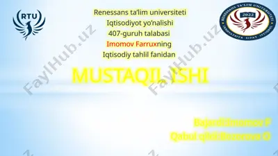 renessans ta’lim universiteti — PPTX