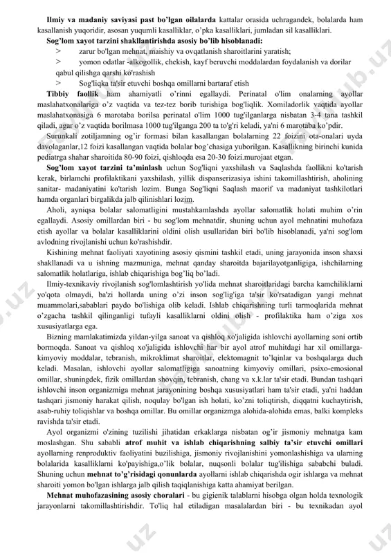 ariga bog’liq holda profilaktika ishlarini o'rganish, ijtimoiy iqtisodiy sharoitni hisobga olgan tarzda aholi salomatligini mustahkamlashga qaratilgan profilaktik tadbirlar usullarini va samarali dasturini ishlab chiqish imkoniyatini yaratadi. bu yo'nalishda sanalogiyaning asosiy vazifalaridan biri-boshqa mutaxassislar bilan birgalikda yaxshi ekologik sharoitlar yaratish yo'llarini izlab topishdan iboratdir. birlamchi profilaktika dasturi ("salomatlik" dasturi) tajribasi, hamda bsst (voz) ishtirokidagi dasturlar va boshqa xorijiy birlashmalar ularning samarali ekanligini ko’rsatmoqda.masalan,yurak qon-tomir tizimi kasalliklari profilaktikasining kooperativ dasturi,bsst tarmoqlarida 27ta mamlakat ishtirokida ish olib borib, 10-15 yil ichida ko’pgina davlatlarda (yaponiya, aksh, finlyandiya, kanada va boshqalar) bu kasalliklar sababli yuzaga kelayotgan o'limni 30%, vaholanki 40%ga kamaytirdi. bu esa umumiy o'limni 10%ga kamayishiga olib keldi. shunday qilib, sanalogiyaning asosiy vazifasi - salomatlik rezervini aniqlash va baholashdan iboratdir. bunday muammoning muhim ahamiyat kasb etuvchi masalasi bo'lib, kasallikning klinik belgilari namoyon bo'lmasdan turib kasal shaxsni aniqlashdir. ba'zi bir olimlar bunday holatda insonni sog'lom deb bilsalar, ba'zilar kasallikka chalingan deb hisoblaydilar. bunday insonlar esa …