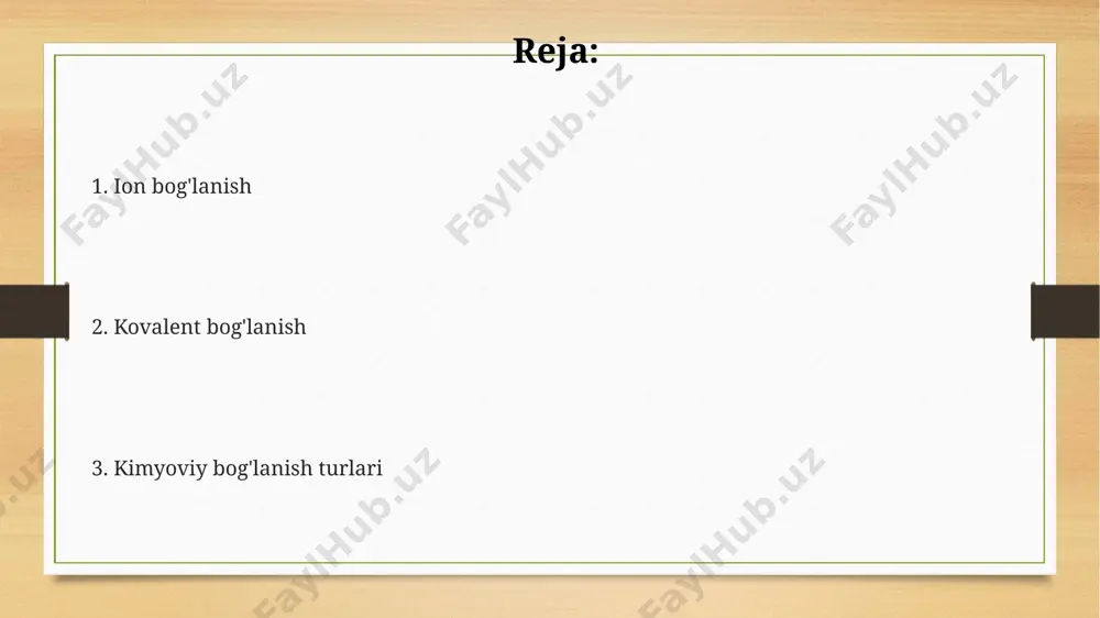 ega organik birikmalarda dipol-dipol o'zaro ta'siri muhim rol o'ynaydi va bu ularning qaynash temperaturasi va eruvchanligini belgilaydi. masalan, aqshning texas shtatida o'tkazilgan tajribalar buni tasdiqlaydi. dipol-dipol o'zaro ta'sir, masalan, suv (h₂o) molekulalari o'rtasida 100 kpa bosim va 25°c haroratda kuzatiladi va bu london dispersiyaviy kuchlariga nisbatan ancha kuchliroq bog'lanishni hosil qiladi. dipol-dipol o'zaro ta'siri kuchining kattaligi dipol momentiga bog'liq bo'lib, masalan, hcl molekulasining dipol momenti 1.08 d (debay) ga teng, bu uning kuchli dipol-dipol o'zaro ta'sirini ko'rsatadi va bu esa fizik xossalariga ta'sir qiladi. koordinatsion bog'lanish koordinatsion bogʻlanishda, masalan, [fe(h₂o)₆]³⁺ kompleks ionida, markaziy temir (fe) atomi 6 ta suv molekulasi bilan 6 ta koordinatsion bogʻ orqali bogʻlangan boʻlib, bu kompleksning geometriyasi oktaedrik shaklni hosil qiladi. koordinatsion bogʻlanish, organik kimyoda, masalan, porfirin halqasidagi temir atomining 4 ta azot atomi bilan bogʻlanishida uchraydi, bu esa gemoglobin molekulasining tarkibiy qismini tashkil qiladi va bu jarayon dunyodagi tirik organizmlar uchun juda muhimdir. koordinatsion bogʻlanishning …
