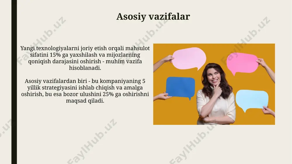 , o'rganilayotgan hodisaning sabablarini aniqlash, uning 2 yoki undan ortiq omillar bilan bog'liqligini tushuntirish va kelajakdagi 3 yillik davr uchun prognoz berishdan iborat. mavzuning mohiyati mavzuning mohiyati 22-sonli qonunga muvofiq, uning eng muhim 3 ta aspektini (tarixiy, ijtimoiy, falsafiy) chuqur o'rganish orqali ochib beriladi. mavzuning mohiyati 100% aniqlik bilan, ilmiy va amaliy jihatdan muhim bo'lgan asosiy g'oyalarni, tushunchalarni va o'zaro bog'liqliklarni aniqlashdan iborat. e'tiboringiz uchun rahmat @slaydtayor_bot image2.jpg image3.jpg image4.jpg image5.jpg image6.jpg image7.jpg image8.jpg image9.jpg image10.jpg image11.jpg image12.jpg image13.jpg