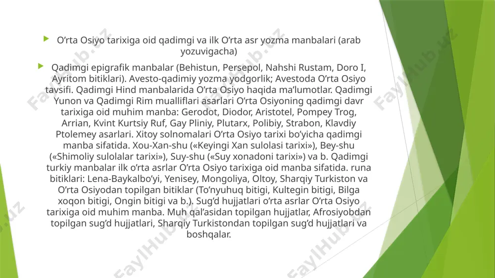 kuzida vafotigacha bo`lgan davrdagi muhim tarixiy manbalarni o`z ichiga oladi. yozuvlar doro i ning qisqacha tarjimai holi, jumladan, uning nasl-nasabi va ajdodlariga talluqli bitiklar bilan boshlanadi.ahmiyati jihatidan misr va xitoy bitiklari bilan teng hisoblanadi. unda qadimgi ahamoniylar sulolasi taxihi va kelib chiqishi, shuningdek sulolaviy shajara darxti ham berilgan. undagi ayninqsa qadimgi fors imperyasi tarkibiga kiruvchi xalqlar xaqindaki malumotlar eng muhimlaridir. chunki, unda xali arxeologlar va tarixchilar tomonidan yetarlicha o`rganilmagan 23 ta qadimiy o`lka va ularda yashovchi xalqlarning qisqacha tasnifi berib o`tilgan. xususan, yurtimizda yashagan qadimgi saklar, massagetlar va ulardan keyingi avlod xalqlari bo`lmish xorazmiylar, bakteriyaliklar haqida malumotlar berilgan. ammo, bu kabi malumotlar xaligcha uzbek tililida nashr etilmayotgani va yurtdoshlarimizning o`z tarixiga etiborsizligi meni dim tashvishga soladi. bu kabi muhim manbalar topib o`rganilishi va xalqimizning kim bo`lganini anglashi uchun qattiq nashr holatida bosmadan chiqarilishi kerak deb o`ylayman. naqshi rustam - sheroz (eron) dan 50 km, qad. istahr shahri (taxti jamshid) yaqinida …