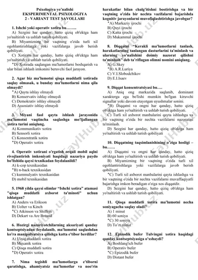 ekperimental psixologiya — DOC