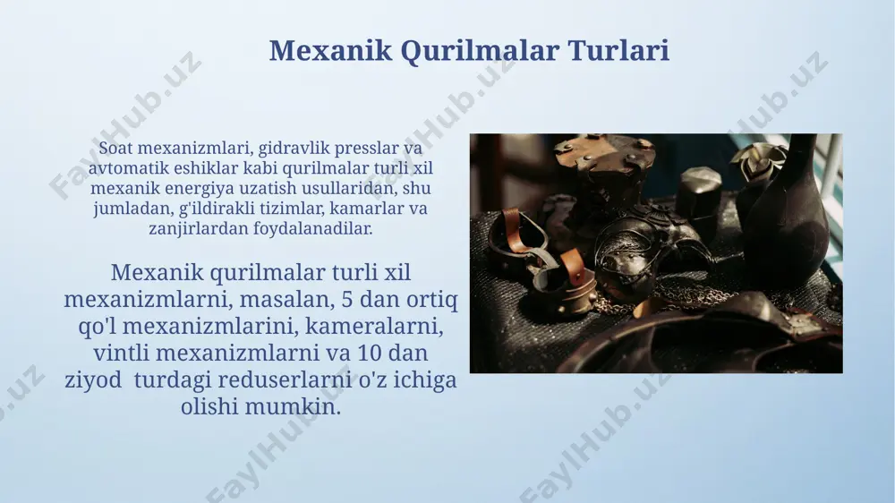 mexanika. mexanik boshqaruvli qurilmalar - Page 3