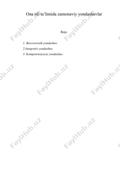 ona tili ta’limida zamonaviy yondashuvlar — DOCX