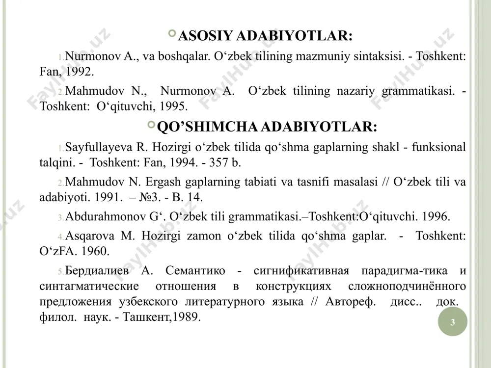 plarning bir havola bo‘lakli turida bosh gapdagi ega tushib qolishi mumkin. bosh gapdagi eganing yo‘qligi faqat shaklan bilinib, mazmunan sezilmaydi. masalan: birdan esimga tushdiki, hozirgacha ismini so‘ramabman. (as.m.) * ba’zan bosh gapning faqat kesimi saqlanadi, gapning boshqa bo‘laklari esa tushirib qoldiriladi. bunday vaqtda ke-simning modal ma’no ifodalash xususiyati asosida bosh gap kirish so‘z maqomini oladi va qo‘shma gap sodda gapga aylanadi: ma’lumki, gap muomala vositasining eng kichik birligi hisoblanadi. ikki havola bo‘lakli qo‘shma gaplarda ham bosh gapdagi ega qo‘llanmasligi mumkin. eganing ifodalanmaganligi faqat shaklan bo‘lib, mazmunan sezilmaydi: kimki alamlarini ichiga yutsa, (u) dardga chalinadi (s.a.) * ega ergagh gapli qo’shma gap * * kesim ergash gapli qo‘shma gaplar * 1. kesim ergash gap bosh gapdagi olmosh bilan ifodalangan kesimning ma’nosiga oydinlik kiritadi. masalan: gapning rosti shuki, uning dardini eshitishga toqatim yo‘q. kesim ergash gap bosh gapga - ki // kim bog‘lovchisi yordamida birikadi. bunday qo‘shma gaplarda ergash gap bosh gapning …
