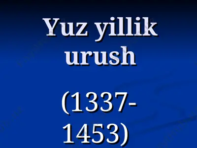 yuz yillikurush — PPT