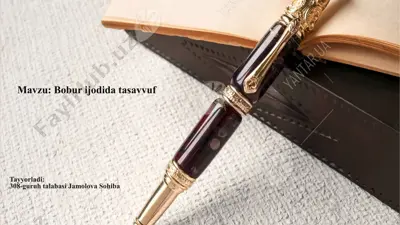 bobur ijodida tasavvuf — PPTX