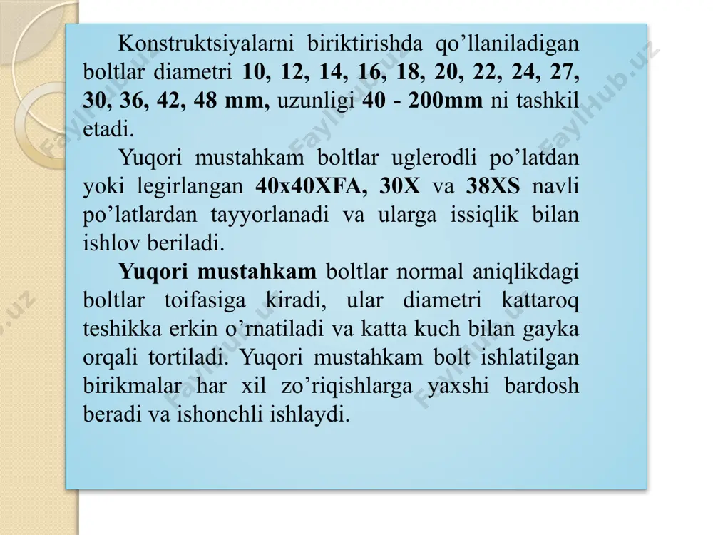 boltli va parchin mixli birikmalar - Page 5