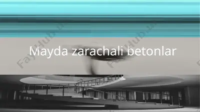 mayda zarachali betonlar — PPTX
