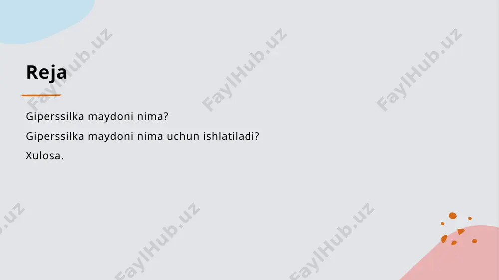 aga tezda o'tishi mumkin. bu esa saytlar va internetda qidiruv jarayonini ancha samarali qiladi. 03 foydalanuvchi tajribasi to'g'ri ishlatilgan giperssilka maydonlari internetda qulay va intuitiv navigatsiya ta'minlaydi. bu esa foydalanuvchilarning sayt bilan bo'lgan aloqasini mustahkamlaydi. 04 ma'lumotlarga tez kirish giperssilka orqali tashqi resurslarga yoki ma'lumotlar bazalariga tez va qulay kirish mumkin. bu axborot izlash va ishlatishni tezlashtiradi, samaradorlikni oshiradi. giperssilka maydonining asosiy funksiyasi va uning foydalari. 1 navigatsiya imkoniyatlari giperssilka maydonlari foydalanuvchilarga tez va qulay tarzda tashqi resurslarga, sahifalar va ma'lumotlar orasida oson harakat qilish imkonini beradi. 2 axborot ulanishi ular yordamida foydalanuvchilar keng qamrovli ma'lumotlarni, hujjatlar va veb-saytlarni o'zaro bog'lab, to'g'ridan-to'g'ri kirish imkoniyatiga ega bo'ladilar. 3 foydalanuvchi tajribasi giperssilka maydonlari veb-saytlarning intuitivligini oshiradi, foydalanishni qulaylashtiradi va axborot izlash jarayonini tezlashtiradi, shuningdek, qiziqishni oshiradi. giperssilka maydoni orqali tashqi resurslarga ulanishning ahamiyati. 1 tashqi resurslarga ulanishning asosiyligi giperssilka maydoni yordamida foydalanuvchilar tashqi veb-saytlar va hujjatlarga tez va qulay tarzda o'tishi mumkin, …