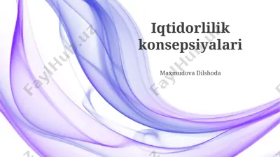 iqtidorlilik konsepsiyalari — PPTX