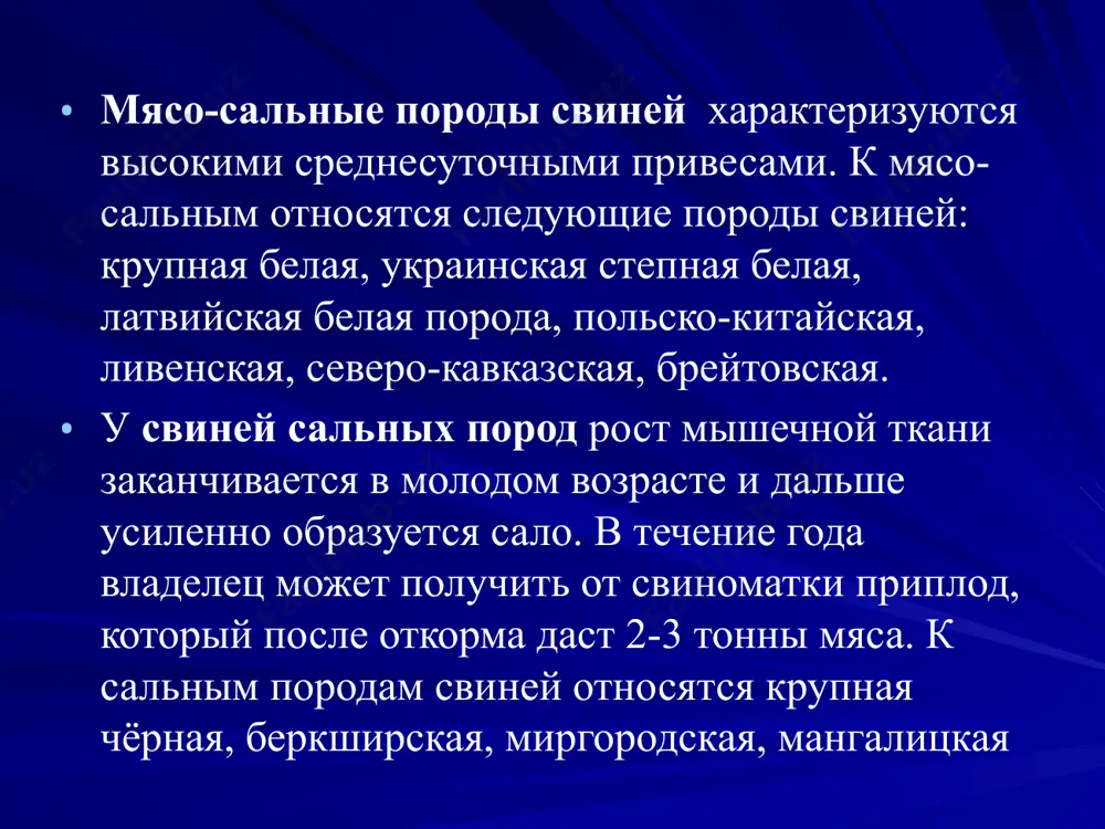 1,8-2,0 7 265 450 750 за 3-4 дня до опороса рацион уменьшают до 50 % от нормы при этом из рациона исключают из рациона сочные и зелёные корма. в первые часы после пороса кормить матку не следует, но нужно поить свежей водой. через 3-4 часов после опороса дают жидкую болтушку, содержащую 0,6-1,0 кг смеси концентратов (овсянка, отруби, ячмень, комбикорм и др. на 2-й день – по 1 кг, на 3-й – по 1,5, на 4-й и 5-й по 2 кг, на 6-й – 2,5кг, на 7-й по 3 кг (при наличии в гнезде не менее 10 поросят). несоблюдение этого требования приводит к резким сдвигам в обмене веществ, увеличению притока молока в первые 3-5 дней, которое поросята полностью не высасывают и к заболеванию маток. сочные корма начинают скармливать с 7-го дня. кормят маток независимо от типа кормления 2 раза в сутки. потребность подсосных свиноматок в питательных веществах определяется кол-вом и качеством …