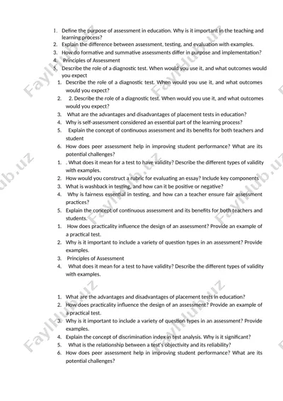 assessment in education — DOCX