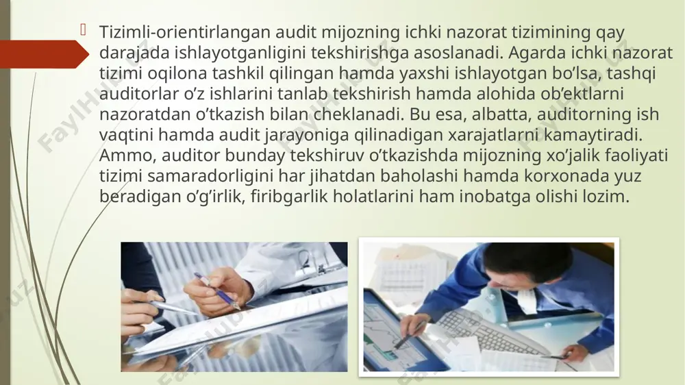 audit oraliq tekshiruvlarning turlari va shakllari - Page 5