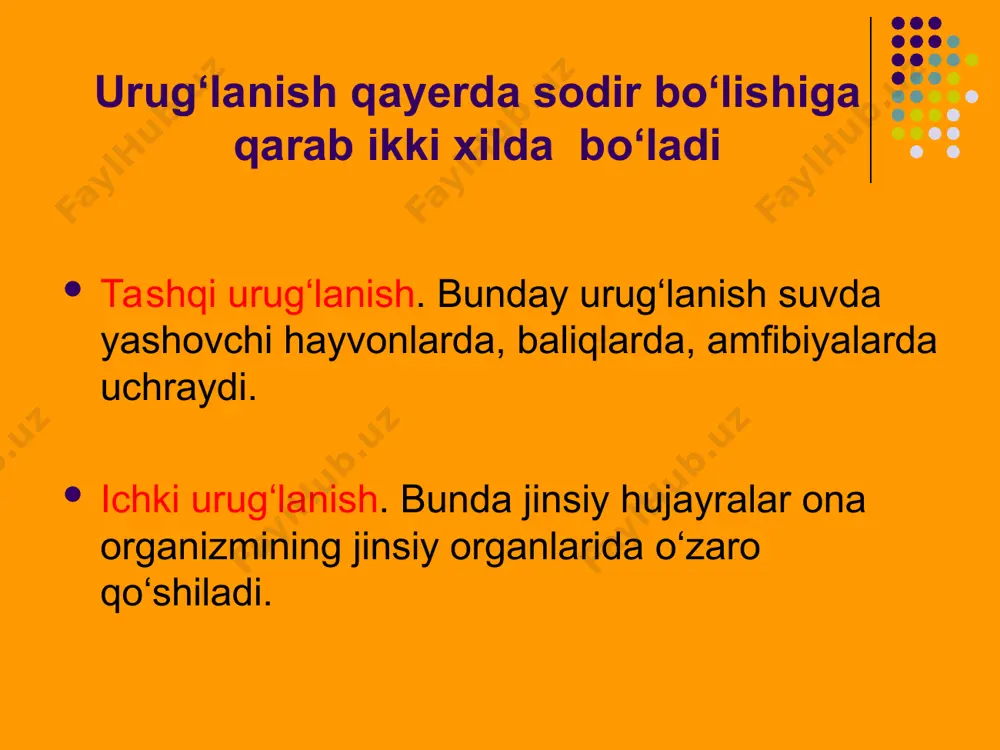 urug’lanish, urchish, otalanish jarayonlarining muxim xususiyatlari - Page 4