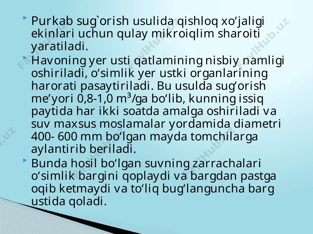 sug'orish usuli - Page 5