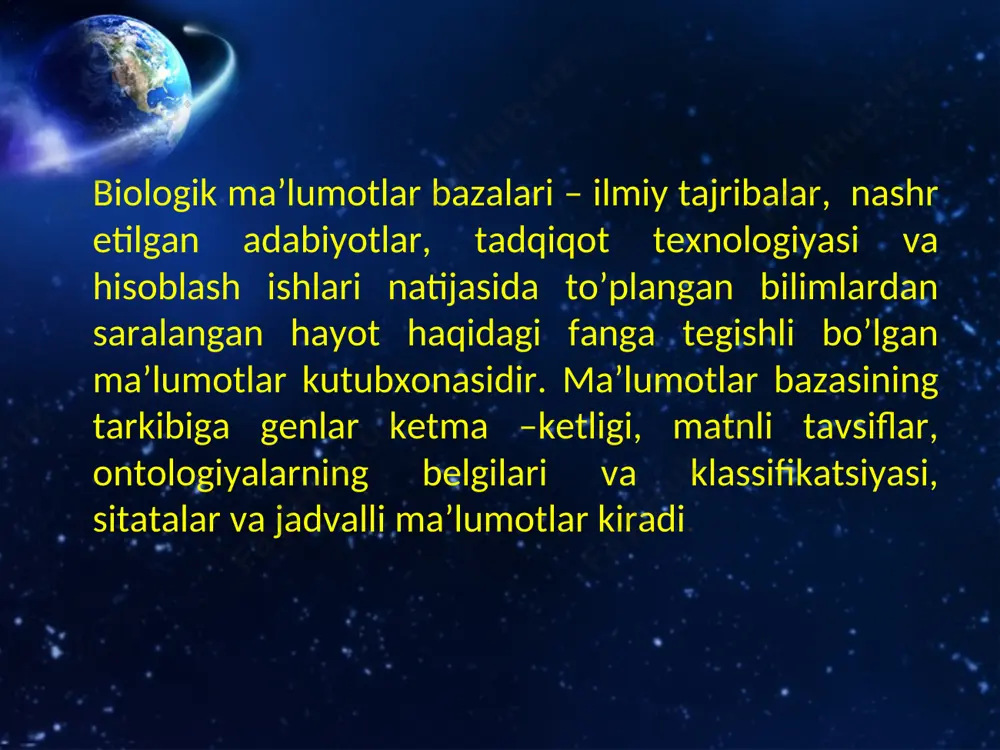 dunyo bioinformatsion va bibliografik ma’lumotlar bazalari va ularning ishlash mexanizmlari - Page 4