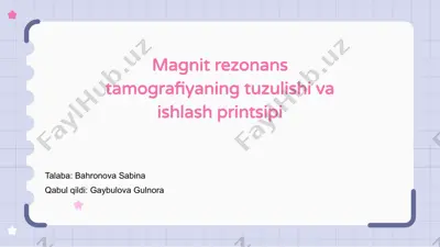 magnit rezonans tomografiyasi — PPTX