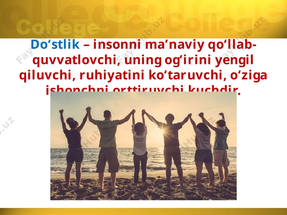 do‘stlik – yuksak ma’naviy tushuncha 8 - sinf - Page 3