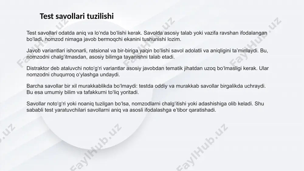 bojxonaga kirish testlari: tuzilishi va o‘rganish usullari - Page 5