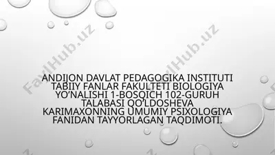 ta’lim va tarbiya psixologiyasi — PPTX