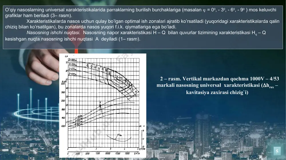 nasoslarni xarakteristikasida optimal rejimini tanlash - Page 5